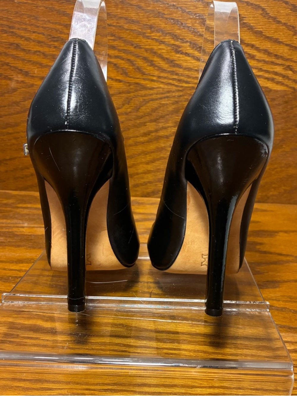 Dolce Vita Mary Jane Patent Accent Stiletto Heels Black Leather Size 7 - Picture 5 of 11
